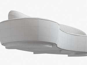 mini sofa curved kagan vladimir beige 3D 模型