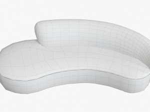 mini sofa curved kagan vladimir beige 3D 模型