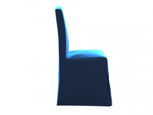 chair blue velvet henriksdal Modelo 3D