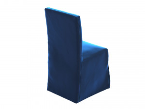 chair blue velvet henriksdal Modelo 3D