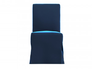 chair blue velvet henriksdal Modelo 3D