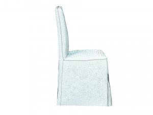 chair blue velvet henriksdal Modelo 3D