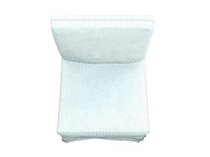 cadeira veludo azul heriksdal Modelo 3D