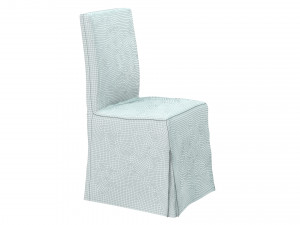 chair blue velvet henriksdal Modelo 3D