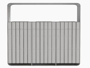 Lixeira de reciclagem externa Hanko com 3 compartimentos remov&iacute;veis Modelo 3D