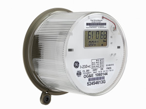 oval exterior electric meter for house Model 3D