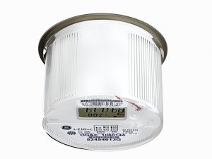 oval exterior electric meter for house Modelo 3D