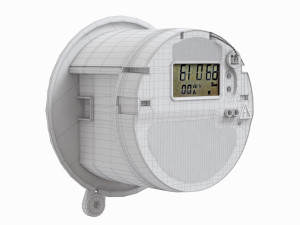 oval exterior electric meter for house Modelo 3D