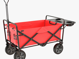 mac sports collapsible folding outdoor utility wagon red 3D Модель