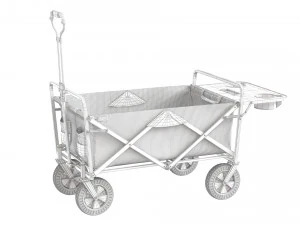 mac sports collapsible folding outdoor utility wagon red 3D Model