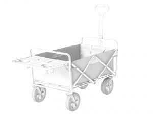 mac sports collapsible folding outdoor utility wagon red 3D-Modell