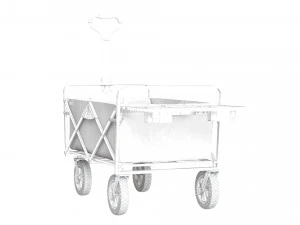 mac sports collapsible folding outdoor utility wagon red 3D Model