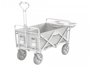 mac sports collapsible folding outdoor utility wagon red 3D Model
