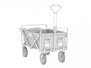 mac sports collapsible folding outdoor utility wagon red 3D Model