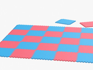 sport tatami taekwondo mat puzzle Model 3D