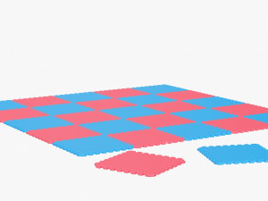 sport tatami taekwondo mat puzzle Model 3D