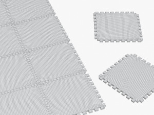 sport tatami taekwondo mat puzzle Model 3D