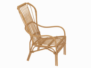 storsele ikea chair yellow bamboo 3D Model