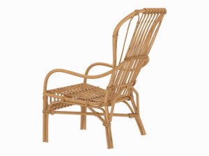 storsele ikea chair yellow bamboo 3D Model