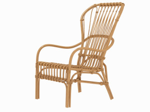 storsele ikea chair yellow bamboo 3D Model