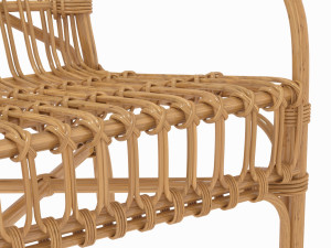 storsele ikea chair yellow bamboo 3D Model