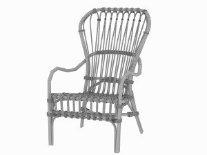 storsele ikea chair yellow bamboo 3D Model