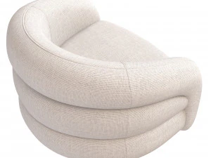 Eichholtz chair Novelle white 3D Model