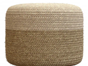 Agro Richer Home Decor Runder Jute-Pouf-Sitzsack 3D Modell