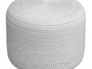 Agro Richer Home Decor Runder Jute-Pouf-Sitzsack 3D Modell