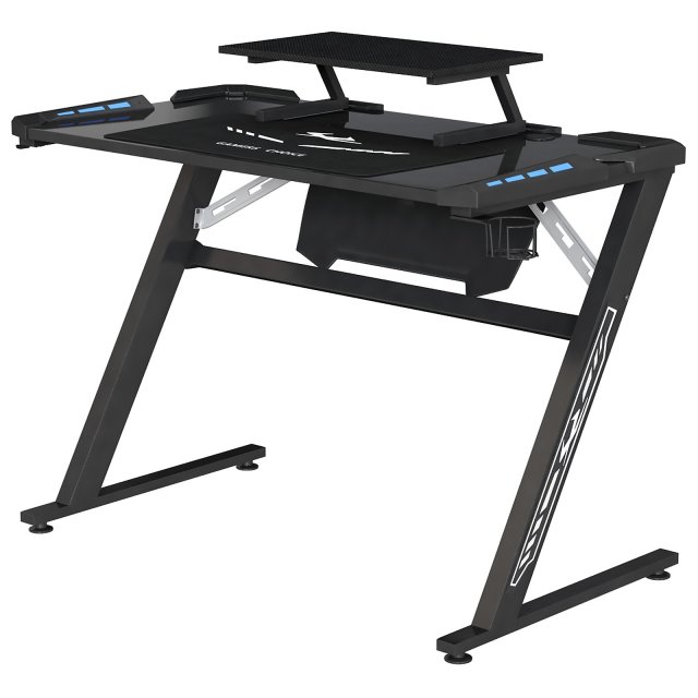 Computer Gaming desk LANGHOLM with LED black Modello 3D .c4d .max .obj .3ds .fbx .stl .blend 