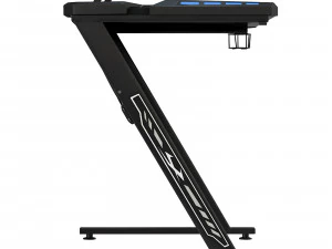 Computer Gaming desk LANGHOLM with LED black 3D Model