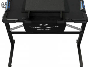 Computer Gaming desk LANGHOLM with LED black 3D Model