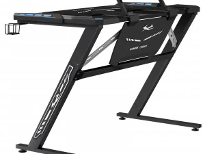 Computer Gaming desk LANGHOLM with LED black 3D Model