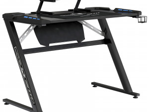 Computer Gaming desk LANGHOLM with LED black Modello 3D