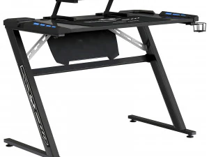 Computer Gaming desk LANGHOLM with LED black 3D Model