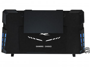 Computer Gaming desk LANGHOLM with LED black Modello 3D