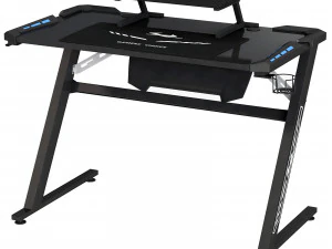 Computer Gaming desk LANGHOLM with LED black 3D Model