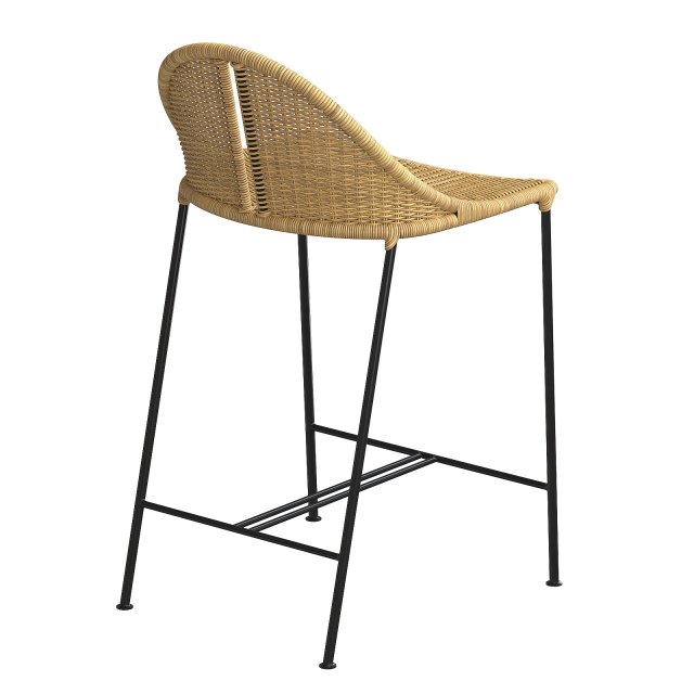 CESTA RATTAN COUNTER STOOL 3D Model