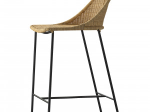 CESTA RATTAN COUNTER STOOL Modelo 3D
