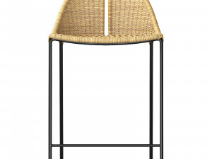 CESTA RATTAN COUNTER STOOL Modelo 3D