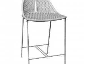 CESTA RATTAN COUNTER STOOL 3D Model
