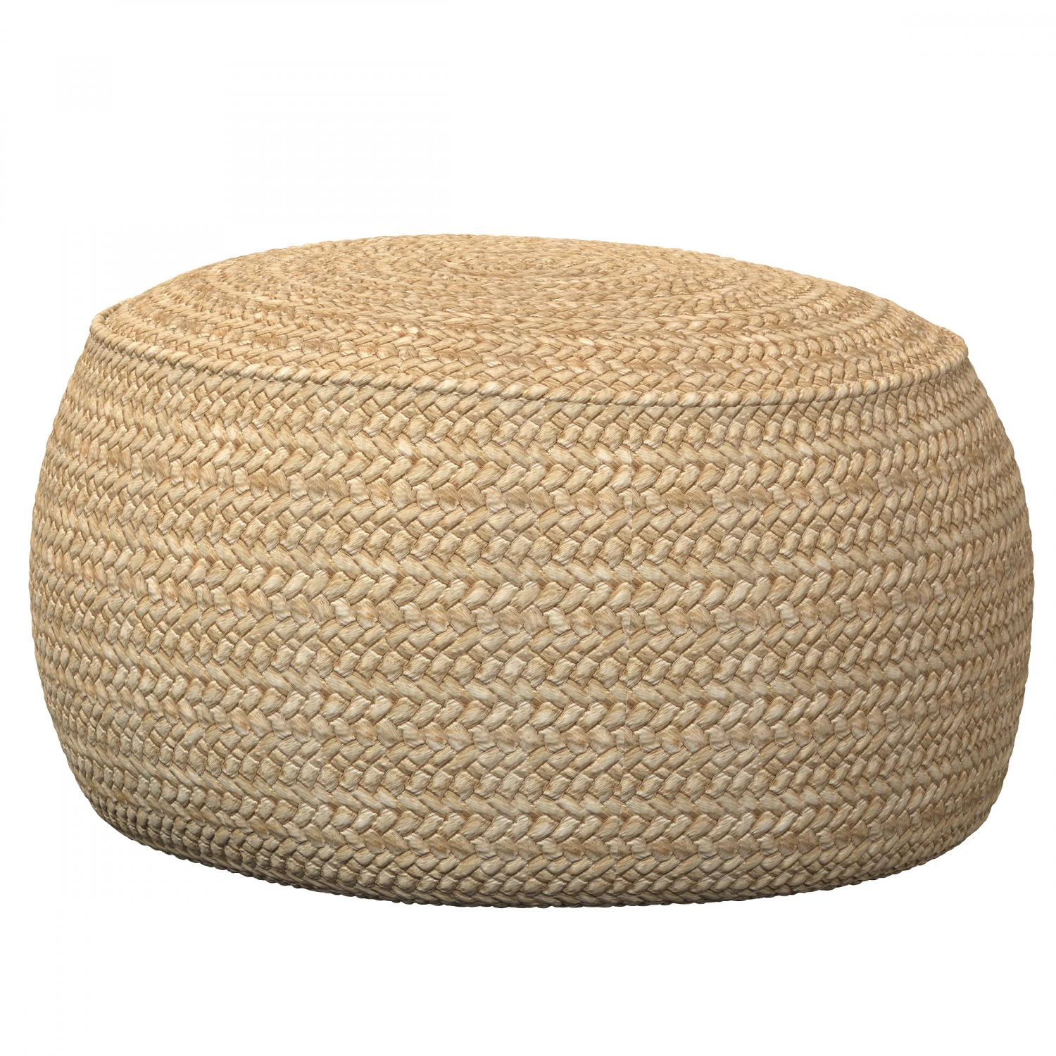 The Raffia Flores Pouffe round Natural 3D Model .c4d .max .obj .3ds .fbx .stl .blend 