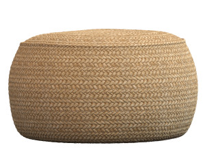 The Raffia Flores Pouffe round Natural 3D 모델