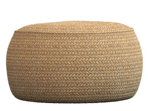 The Raffia Flores Pouffe round Natural 3D Model