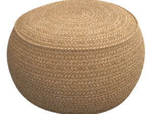 The Raffia Flores Pouffe round Natural 3D 모델