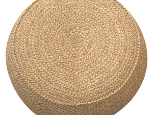 The Raffia Flores Pouffe round Natural 3D 모델