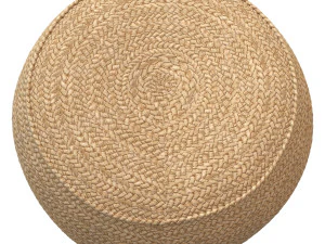 The Raffia Flores Pouffe round Natural 3D Model