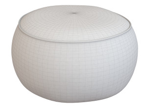 The Raffia Flores Pouffe round Natural 3D 모델