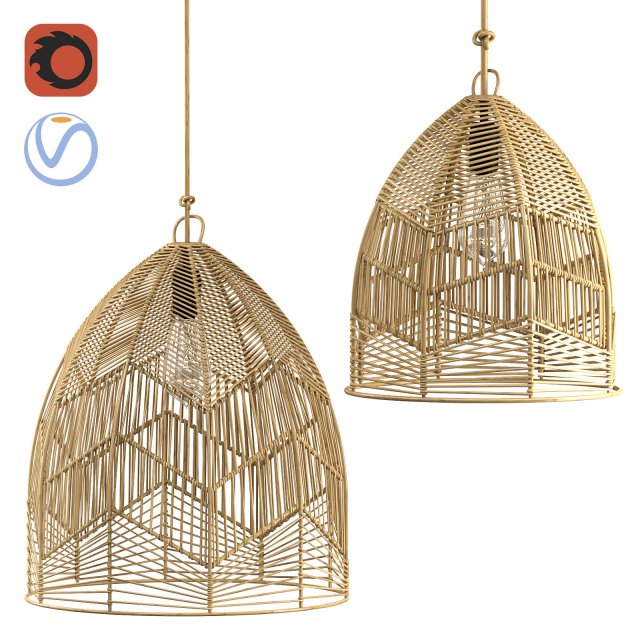 Bazar Bizar Bala Pendant Natural L 3D Model .c4d .max .obj .3ds .fbx .stl .blend 