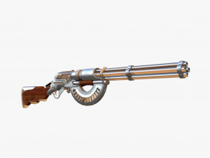 Rifle steamPunk game ready 3D Model